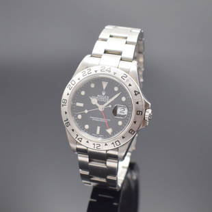 ROLEX gents wristwatch Oyster Perpetual Date Explorer II: ROLEX gents wristwatch Oyster Perpetual Date Explorer II reference 16570, self winding, K-series, LC 100, superlative chronometer officially certified, stainless steel case including oyster bracelet,
