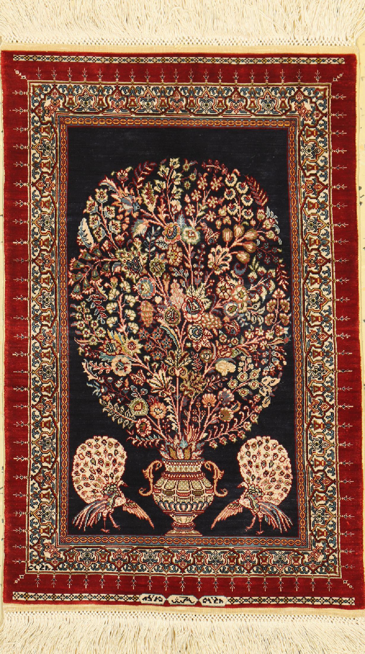 Hereke silk fine (12 x 12), signed, Turkey, approx. 50 (1 of 1)