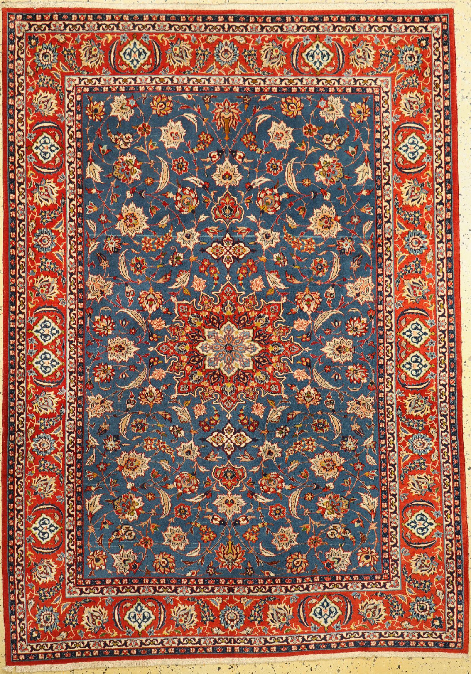 Isfahan cork fine, Persia, around 1930/1940, corkwool on (1 of 1)