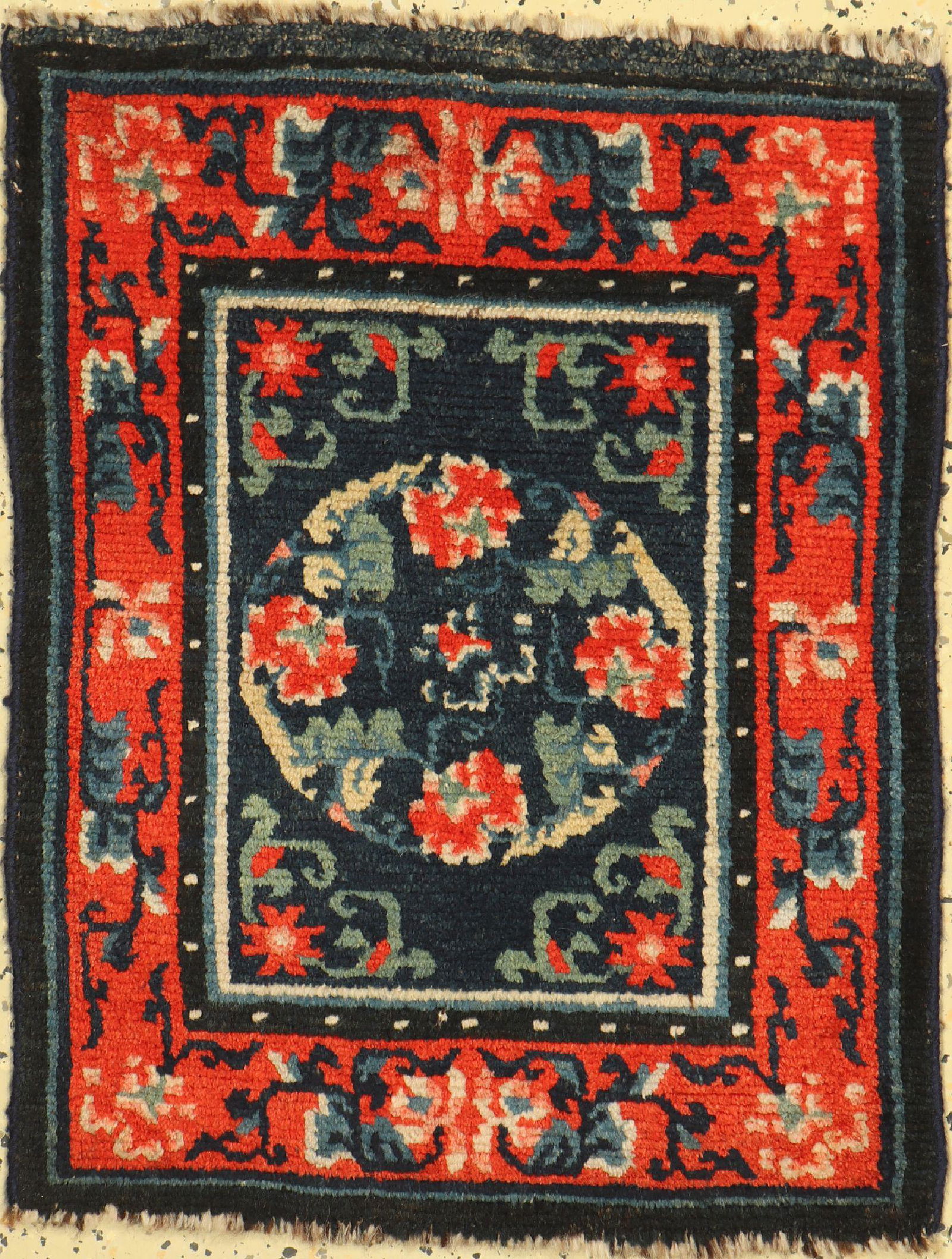 Ning-Hsia antik, China, um 1900, Wolle auf Baumwolle (1 of 1)