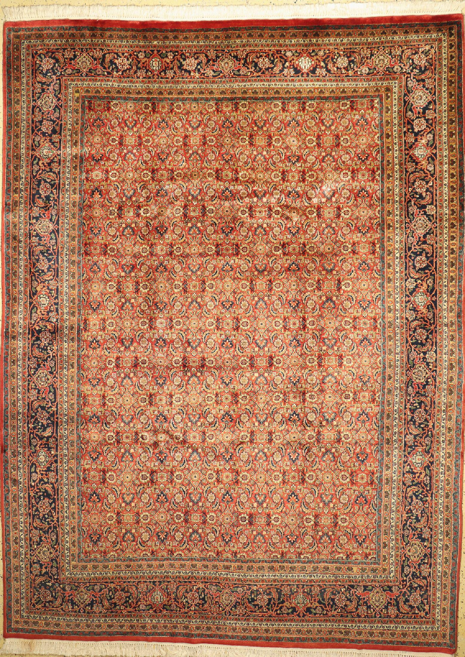 Bijar fine old, India, approx. 40 years, corkwool on (1 of 1)