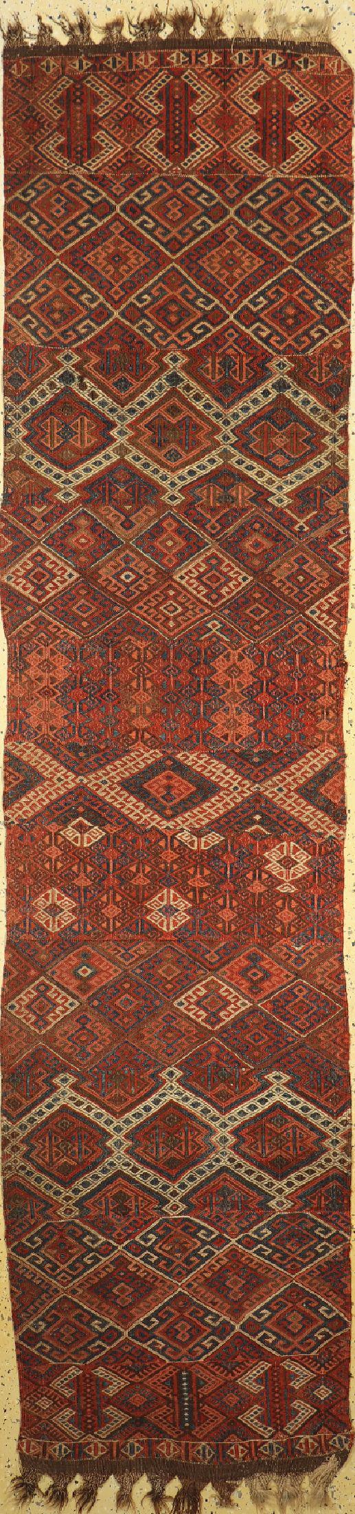 Antique Cicim, Turkey, around 1900, wool on wool: Antique Cicim, Turkey, around 1900, wool on wool, approx. 270 x 66 cm, condition: 2.Rugs, Carpets & Flatweaves