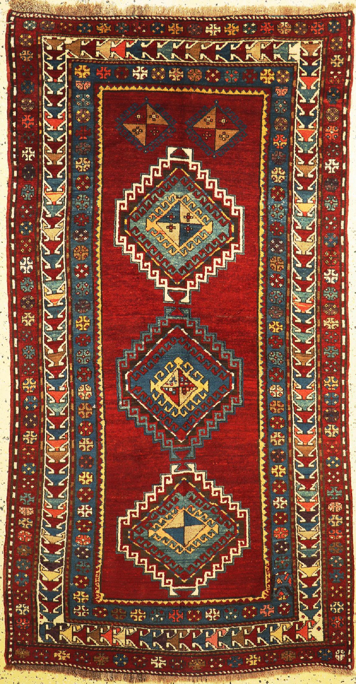 Antique Kazak, Caucasus, around 1900, wool on wool (1 of 1)