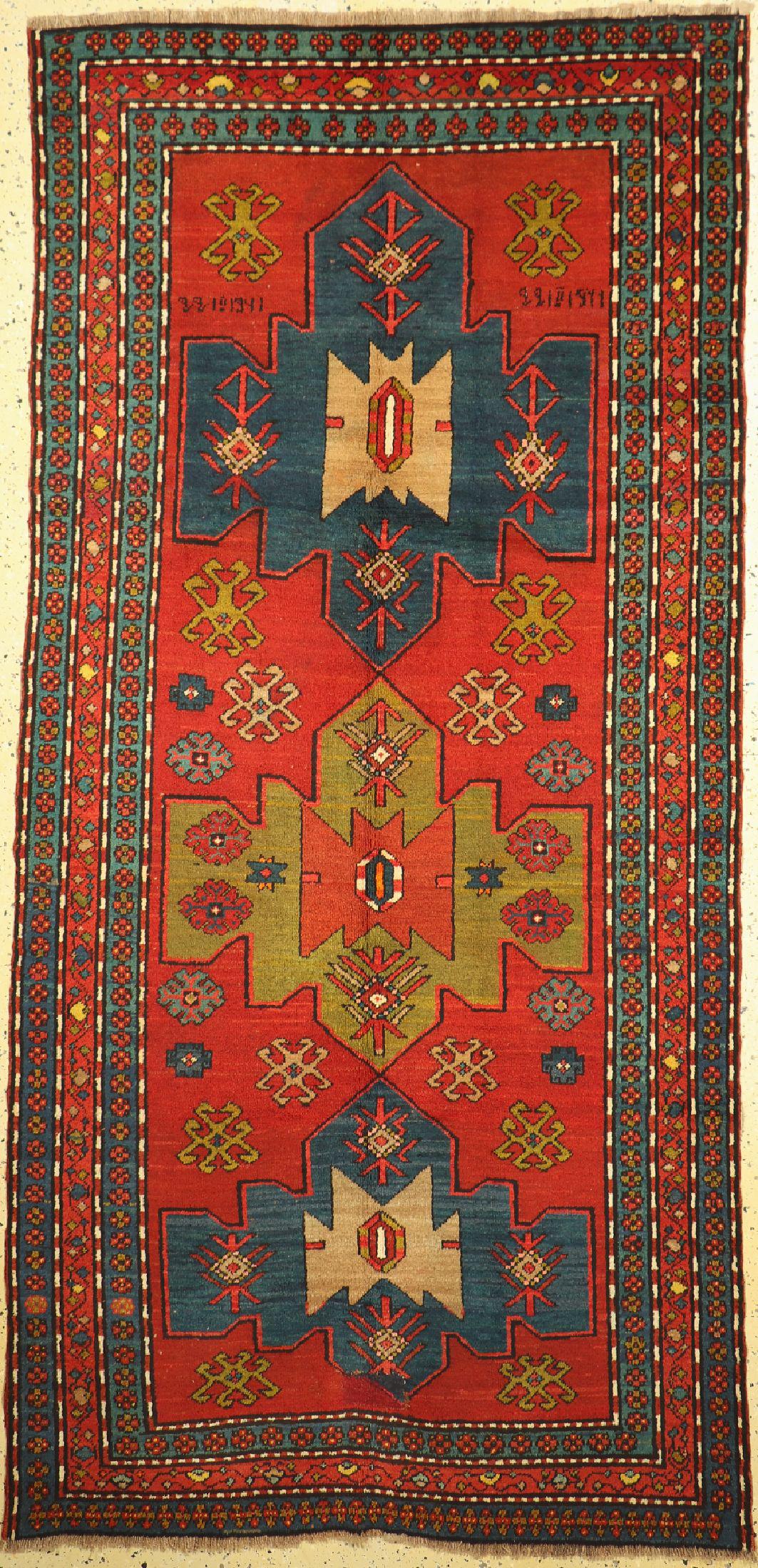 Kazak old, Caucasus, dated 1941, wool on wool,approx. 278 (1 of 1)
