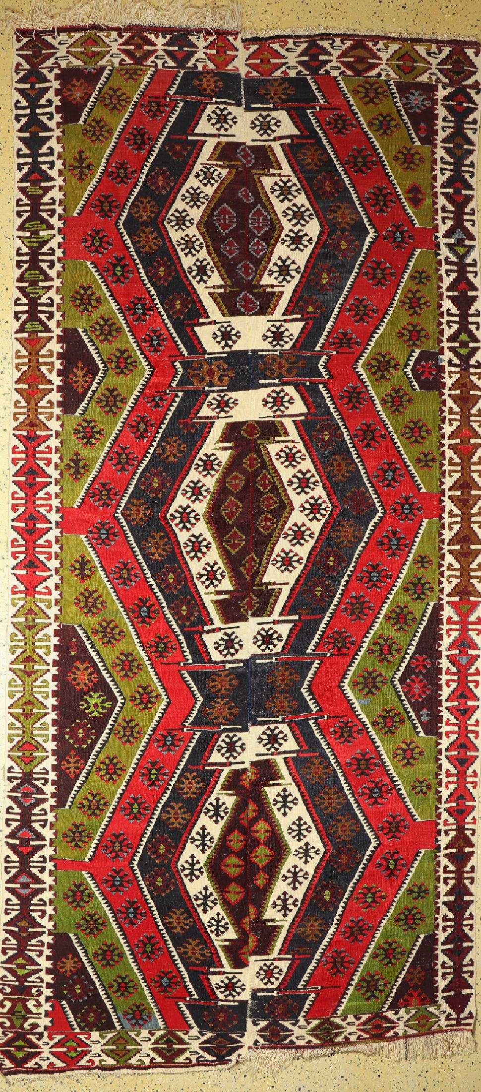 Anatol Kilim old (2 panels), Turkey, around 1940, wool (1 of 1)