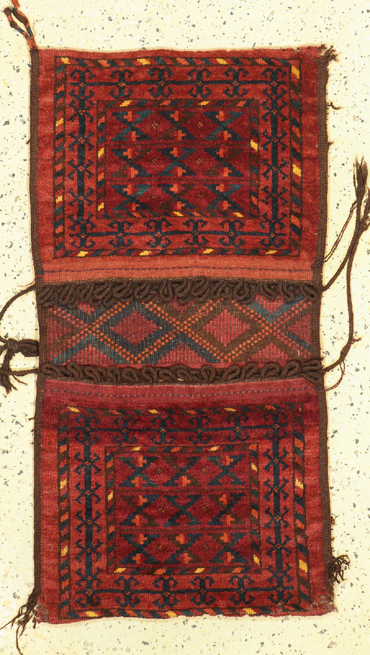 Antique Ersari double bag, Afghanistan, around1900, wool (1 of 1)