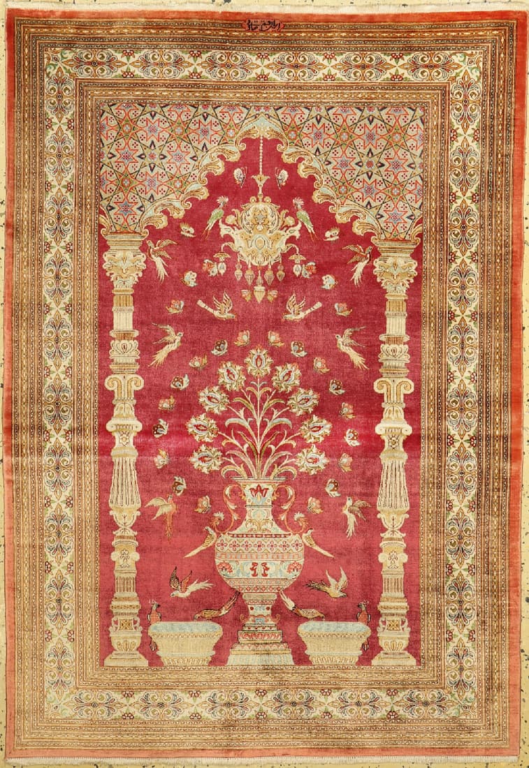 Qum silk fine, Persia, signed(Sadeghi), approx. 50 (1 of 1)