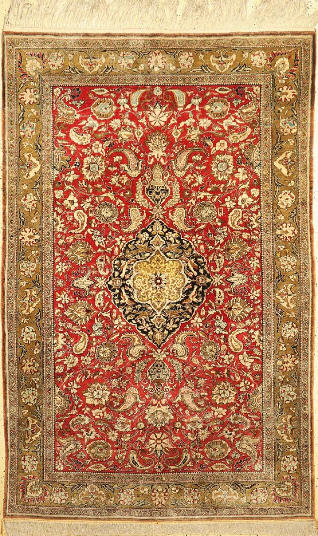 Qum silk old, Persia, around 1960, pure natural (1 of 1)