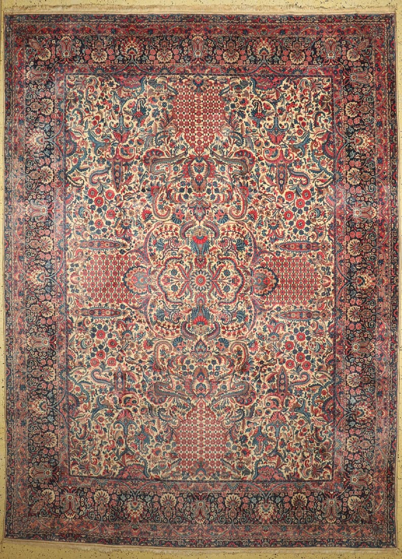 Kirman Lawar fine, Persia, around 1920/1930, corkwool on (1 of 1)