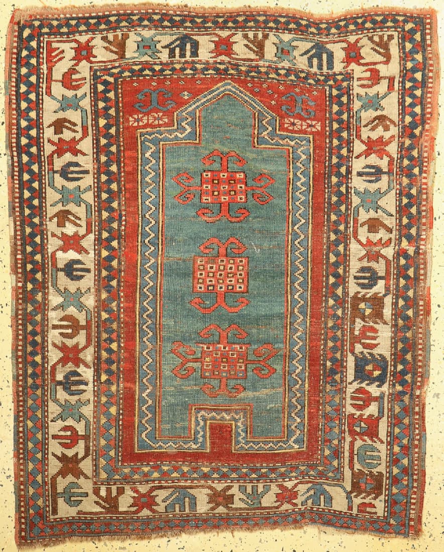 Fachalo prayer rug antique, Caucasus, 19th century (1 of 1)