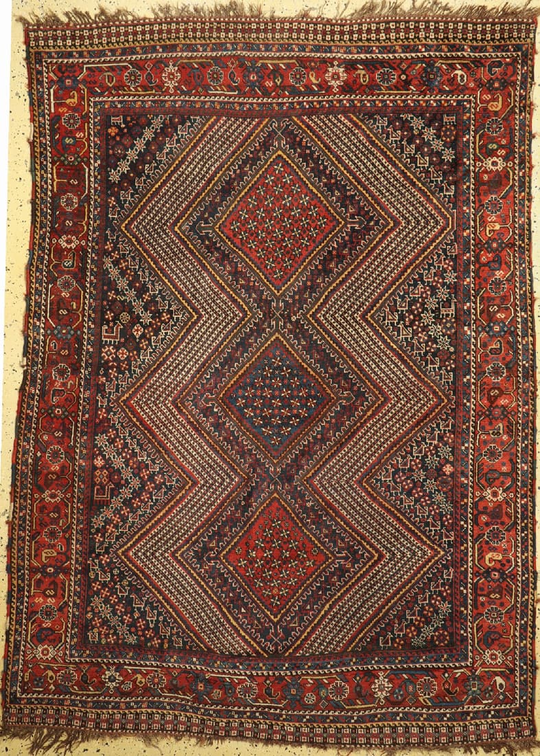 Khamseh antique, Persia, around 1900, wool on wool (1 of 1)