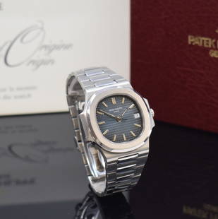 PATEK PHILIPPE Nautilus 3800/001: PATEK PHILIPPE very fine gents wristwatch model Nautilus reference 3800/001 designed by Gerald Genta with original certificate, Switzerland sold December 24th 1997 according to original certificate,