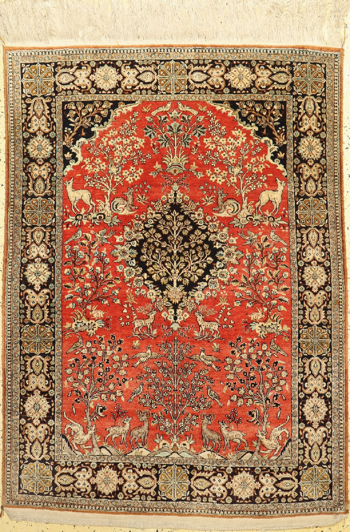 Qum silk old, Persia, around 1950, pure natural (1 of 1)