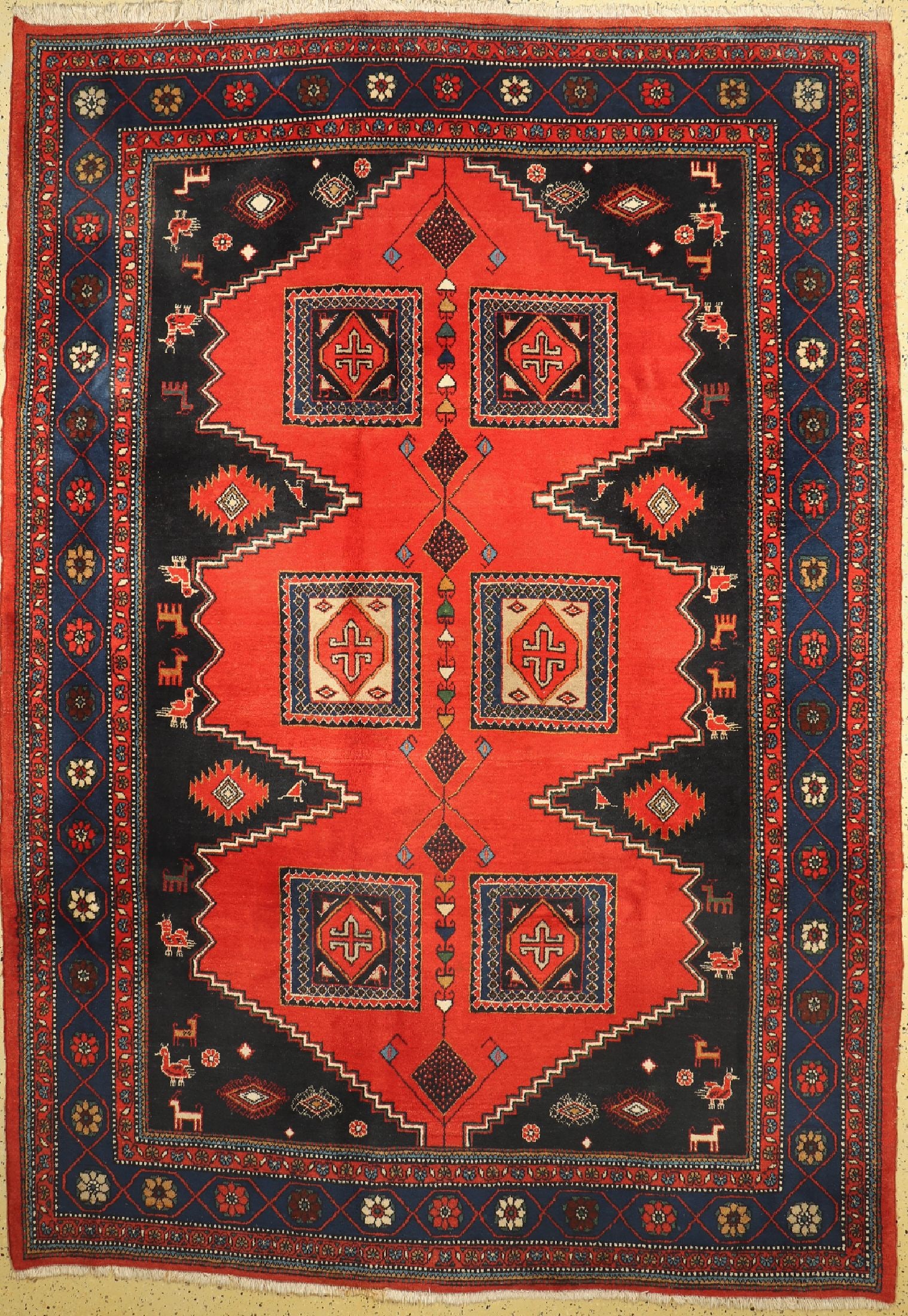 Wiss, Persia, approx. 50 years, wool on cotton: Wiss, Persia, approx. 50 years, wool on cotton, approx. 360 x 250 cm, condition: 2. Rugs, Carpets & Flatweaves