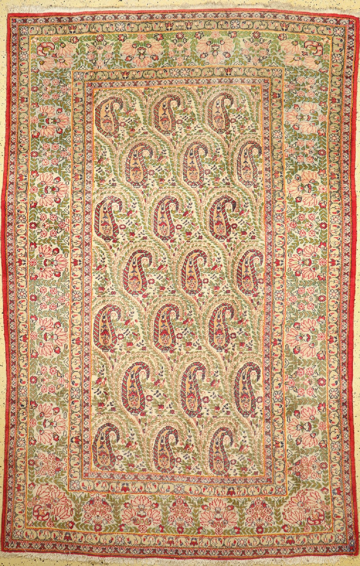 Kashan old, Persia, around 1950, wool on cotton: Kashan old, Persia, around 1950, wool on cotton, approx. 293 x 190 cm, condition: 2, needs cleaning. Rugs, Carpets & Flatweaves