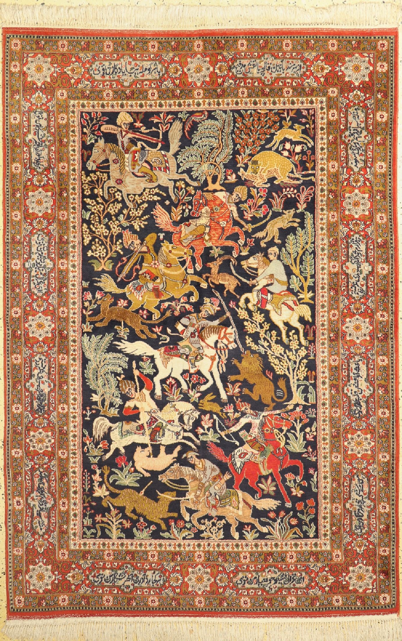 Lahor fine, Pakistan, approx. 50 years, wool on cotton: Lahor fine, Pakistan, approx. 50 years, wool on cotton, approx. 210 x 140 cm, condition: 2.Rugs, Carpets & Flatweaves
