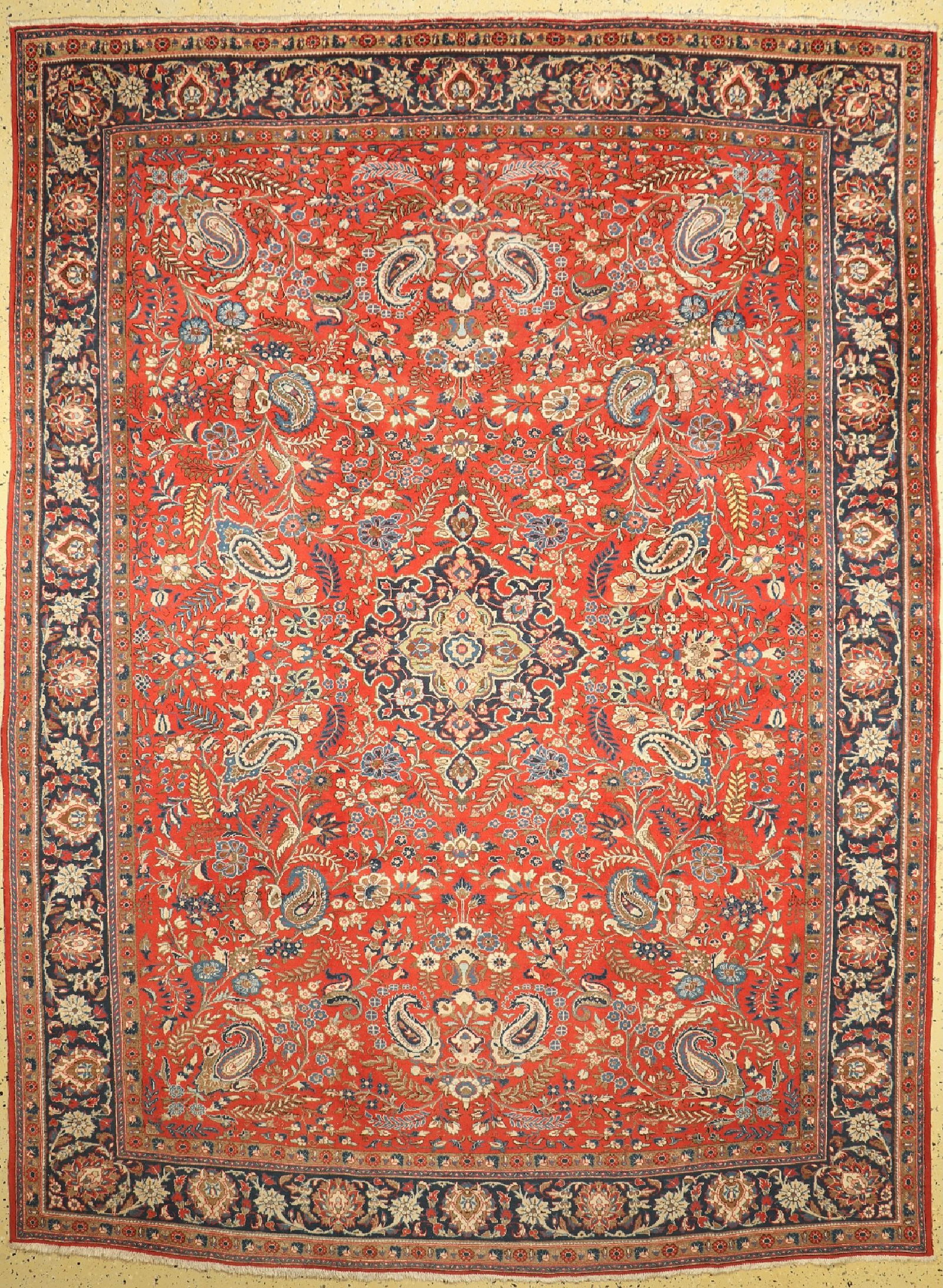 Yazd old, Persia, approx. 50 years, wool on cotton: Yazd old, Persia, approx. 50 years, wool on cotton, approx. 330 x 240 cm, condition: 2. Rugs, Carpets & Flatweaves