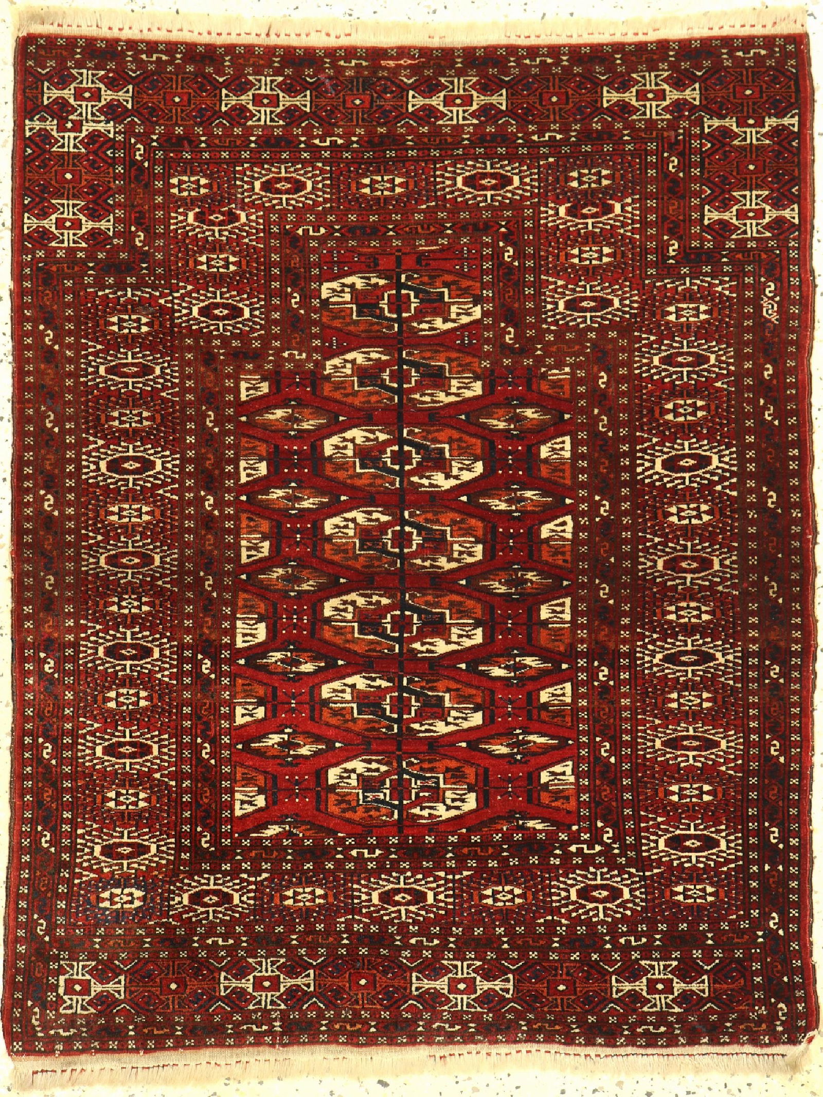 Bukhara prayer rug, Turkmenistan, around 1950,wool on (1 of 1)