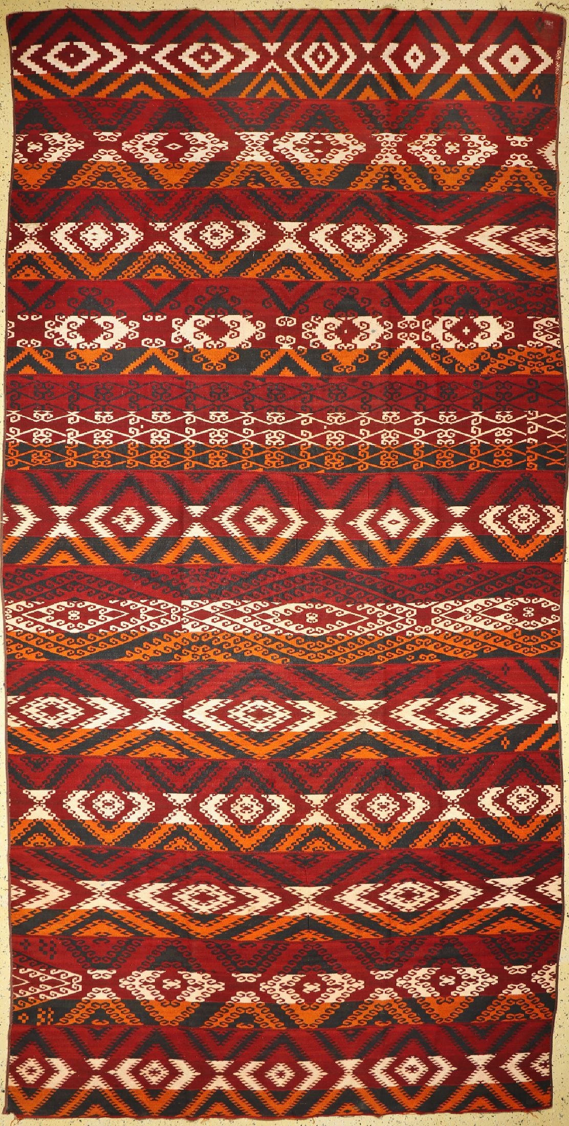 Yomut Kilim, Turkmenistan, around 1920/1930, wool on (1 of 1)