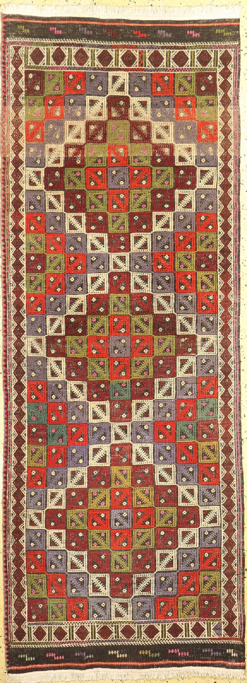 Verneh old, Turkey, around 1940, wool on wool,approx. 257 (1 of 1)