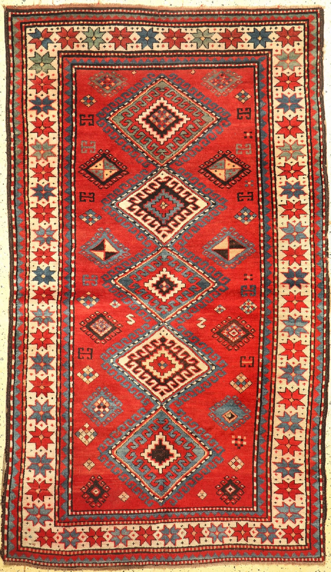 Kazak old, Caucasus, around 1920, wool on wool (1 of 1)