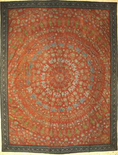 Embroidery antique, Egypt, around 1900, cotton: Embroidery antique, Egypt, around 1900, cotton, approx. 380 x 190 cm, condition: 3. Rugs, Carpets & Flatweaves