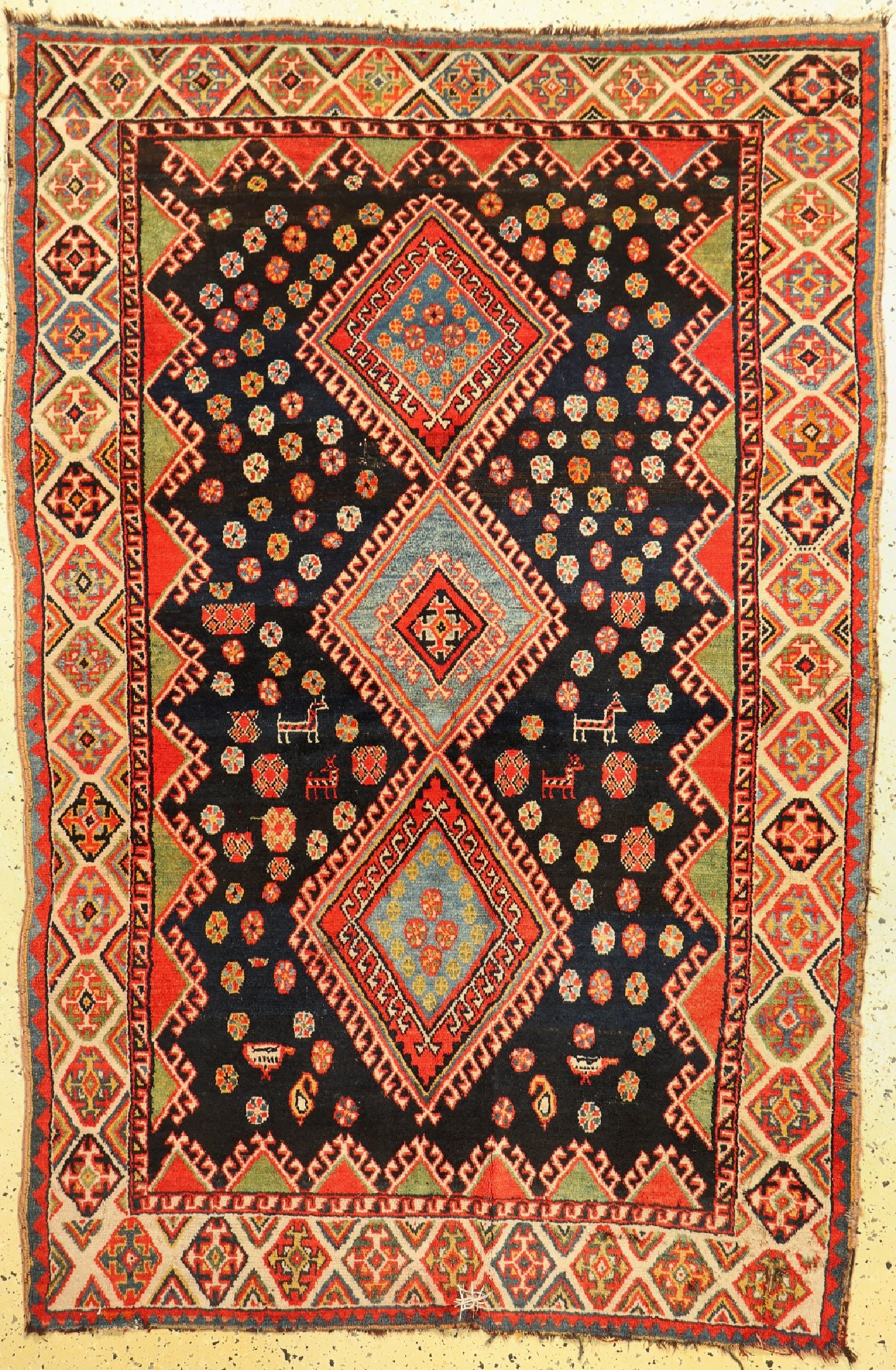 Luri Gabbeh antique, Persia, around 1900, woolon wool (1 of 1)