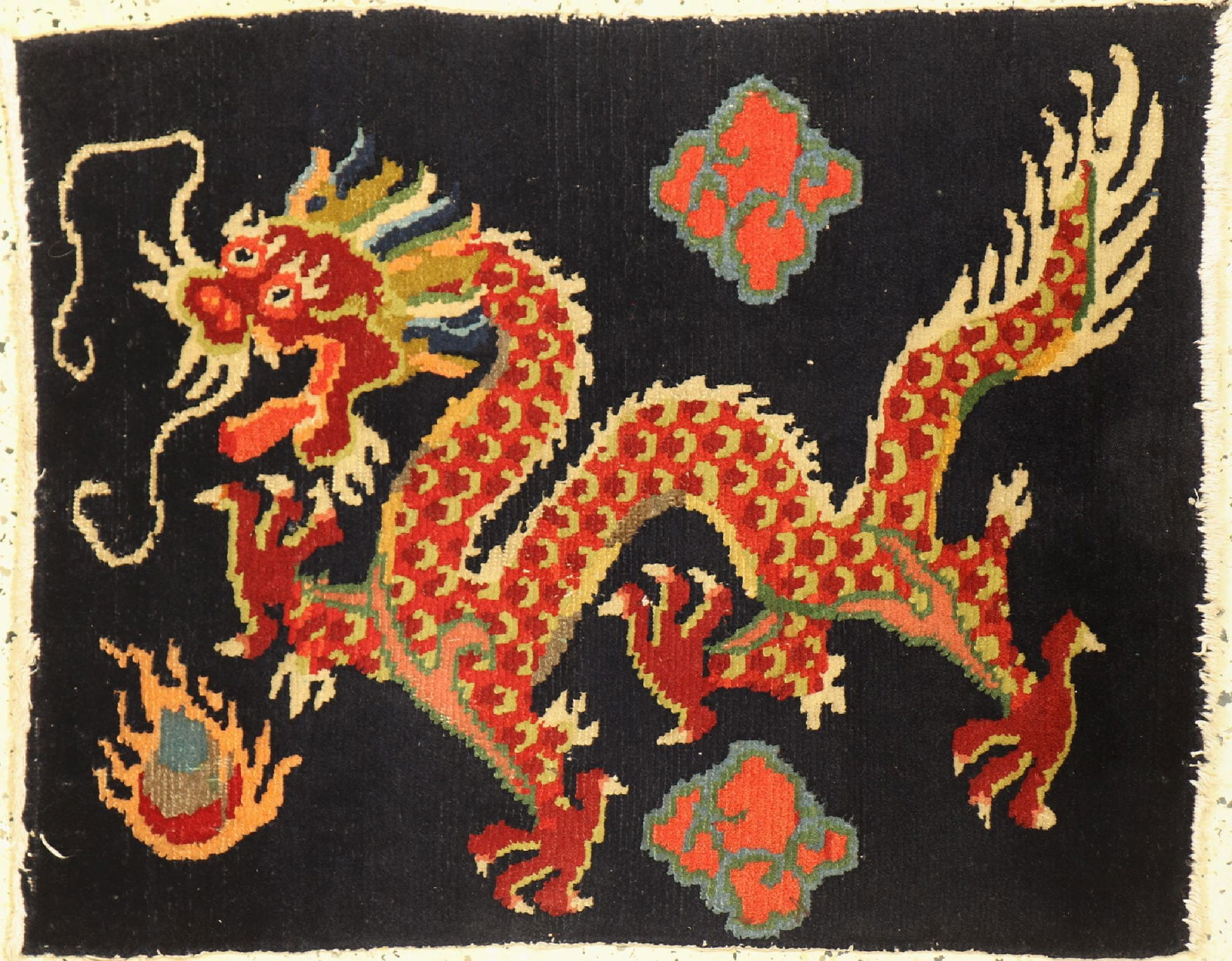 Dragon carpet, Tibet, around 1940, wool on cotton (1 of 1)