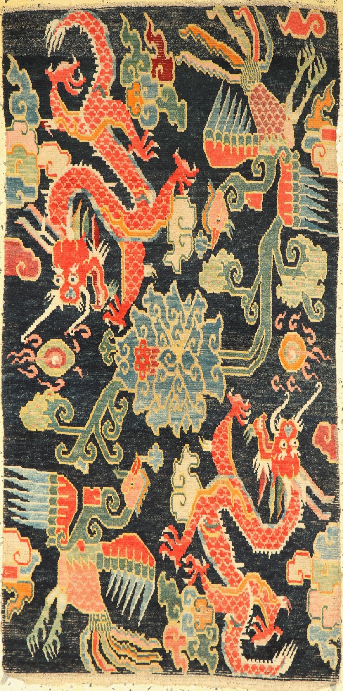 Tibet#'Dragon Carpet#', around 1900, wool on cotton (1 of 7)