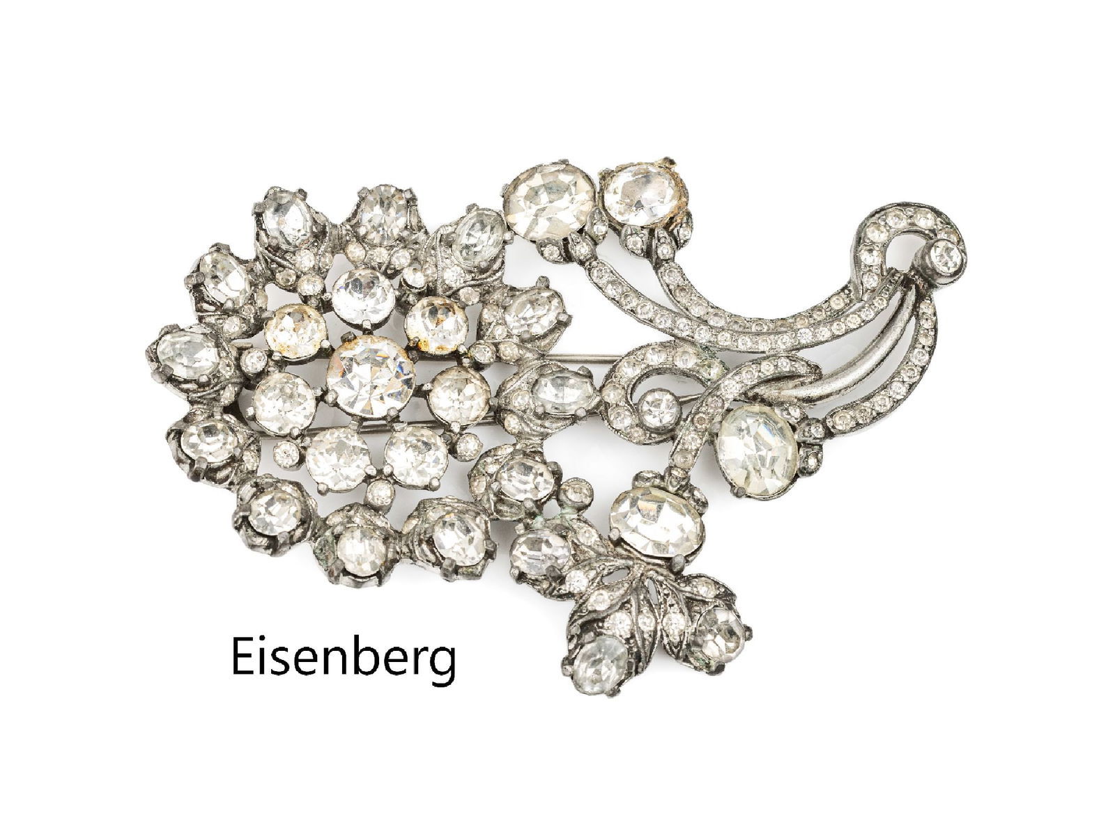 EISENBERG brooch with glass stones (1 of 1)