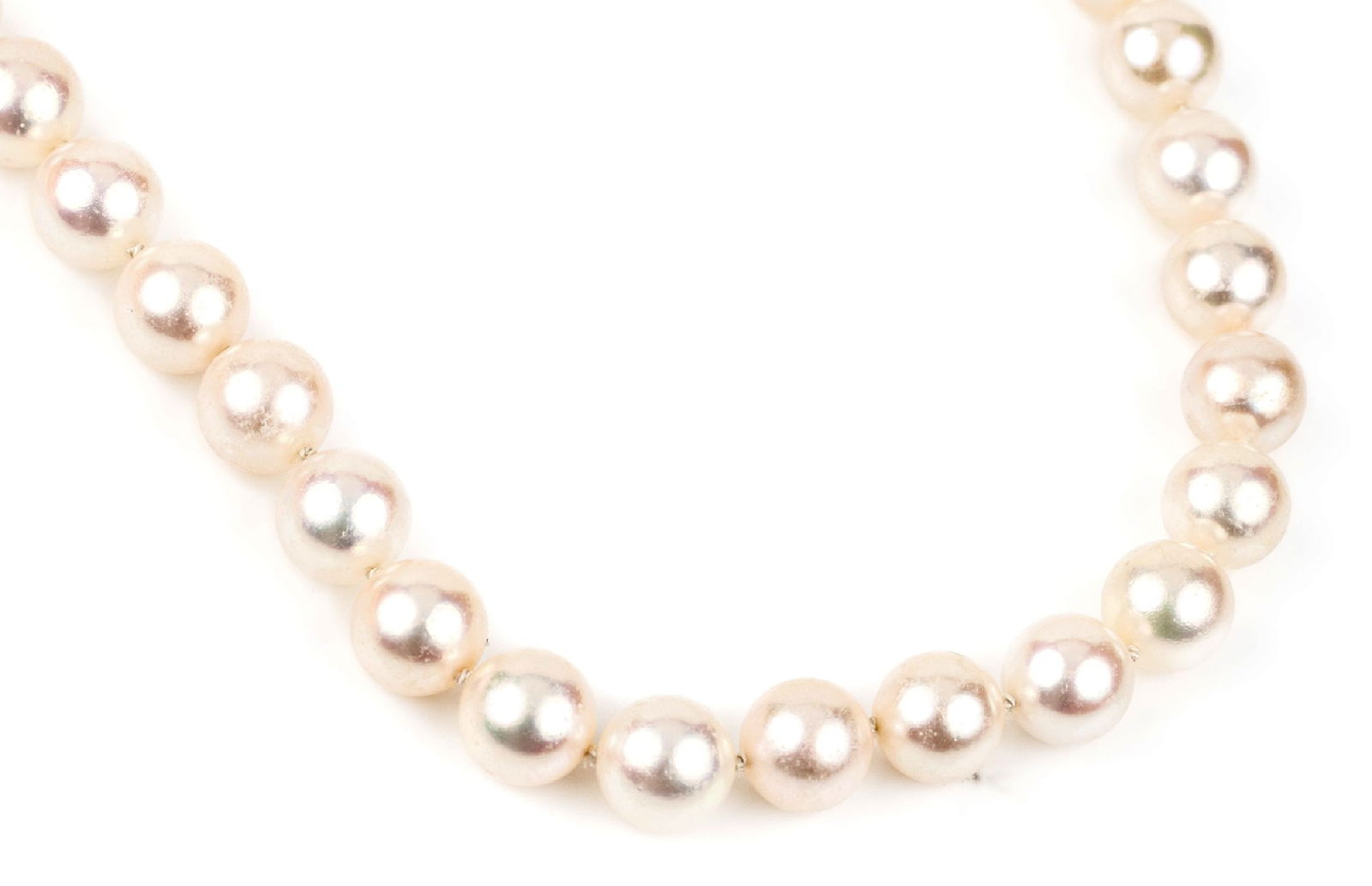 Cultured pearl-necklace with 18 kt gold JOeRG HEINZ clasp (1 of 1)