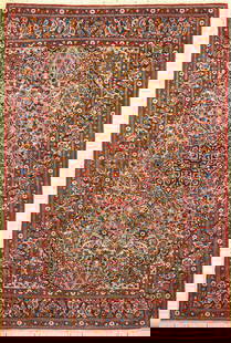 Antique Isfahan fine, Persia, around 1910, corkwool on: Antique Isfahan fine, Persia, around 1910, corkwool on cotton, approx. 220 x 147 cm, condition: 1-2. Rugs, Carpets & Flatweaves