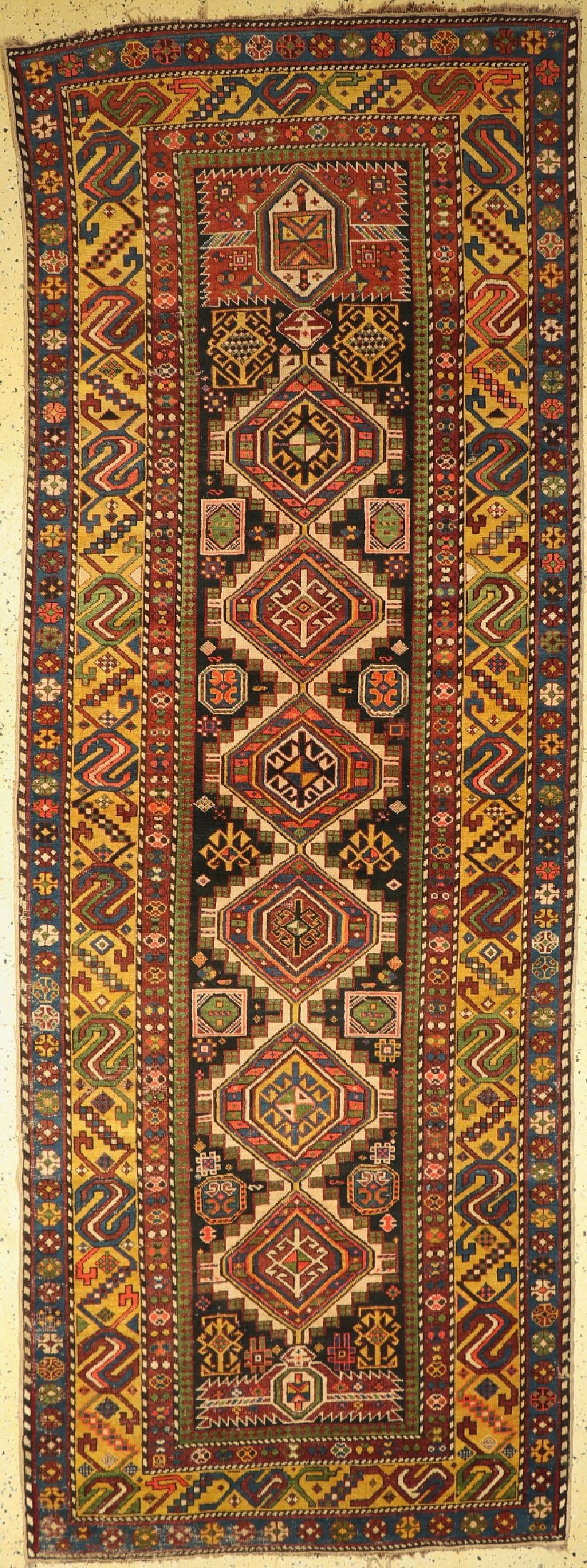 Antique Shirvan, Caucasus, around 1900, wool on wool (1 of 6)