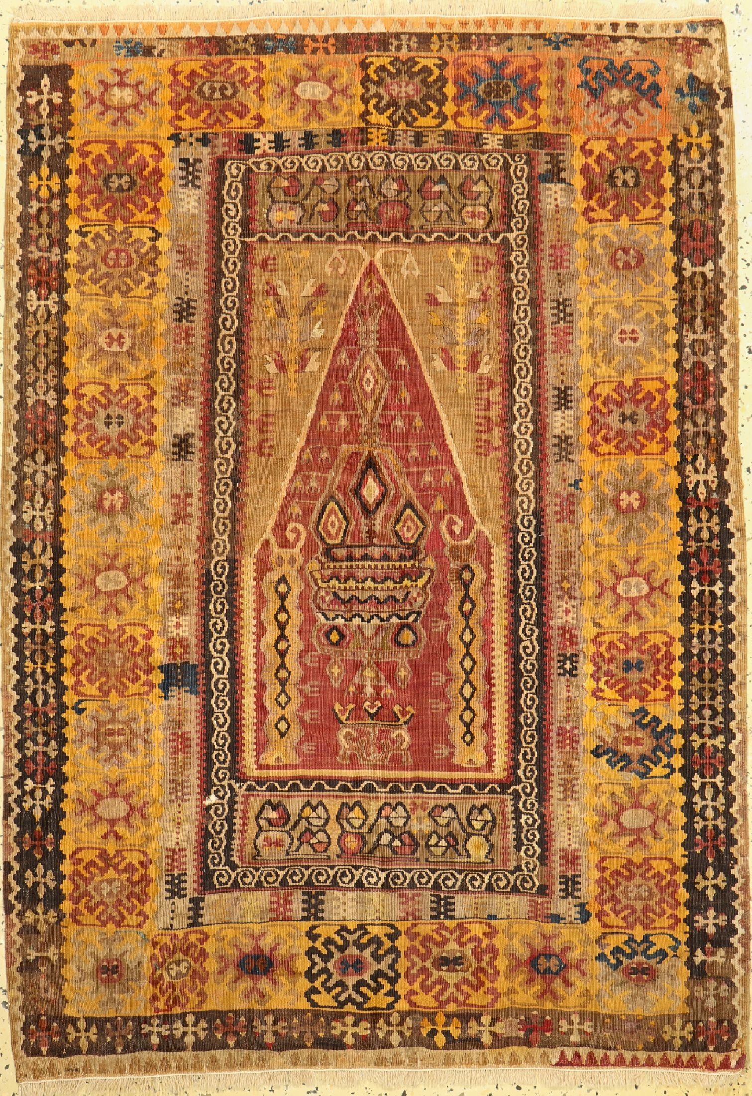 Yahyaleh prayer kelim, Turkey, 19th century, wool on (1 of 5)