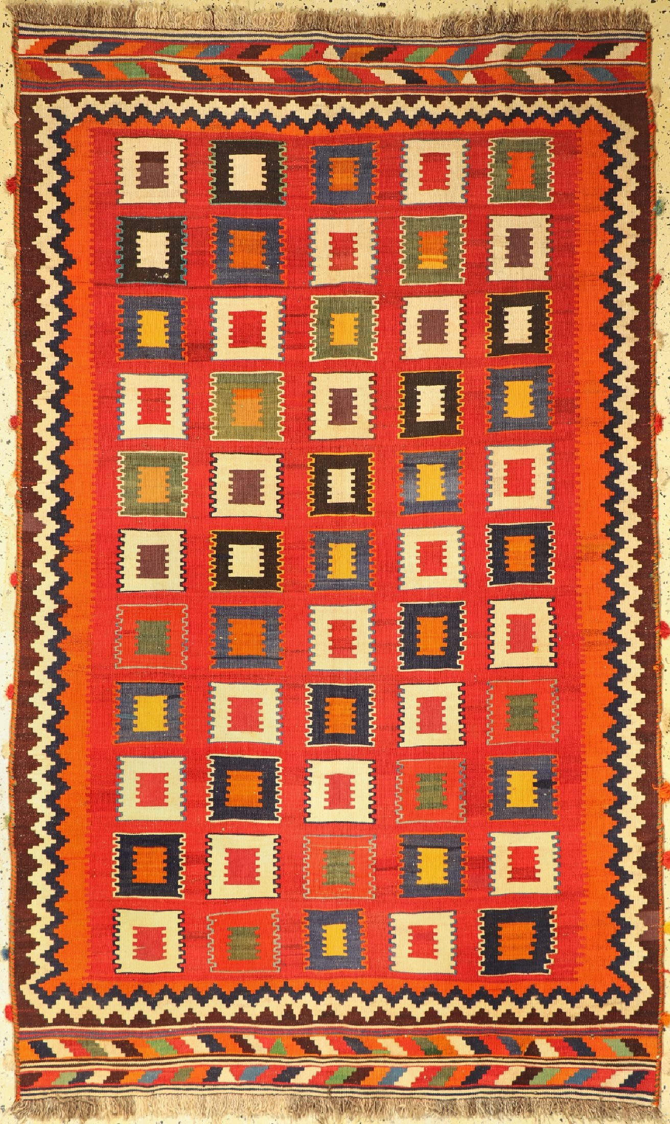 Ghashgai Kilim, Persia, around 1950, wool on wool (1 of 6)