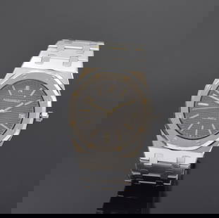 AUDEMARS PIGUET gents wristwatch early Royal Oak No. 308: AUDEMARS PIGUET gents wristwatch early Royal Oak No. 308 reference 14100ST, self winding, Switzerland around 1980, B-series, designed by Gerald Genta, 3-piece construction stainless steel case includi