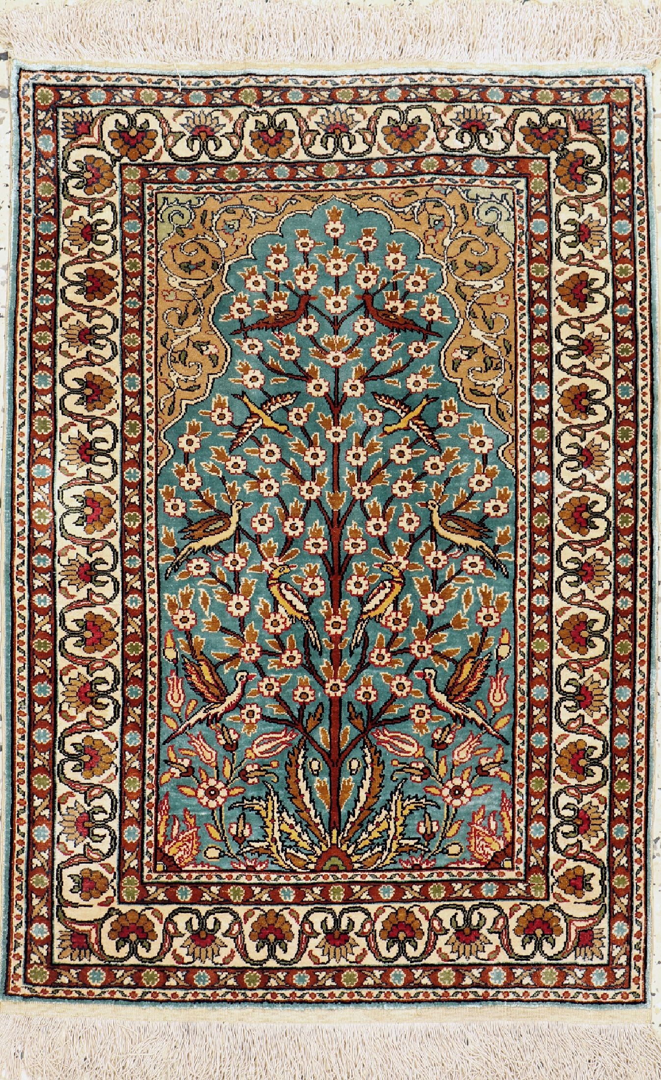 Kayseri silk, Turkey, around 1970, pure natural (1 of 5)