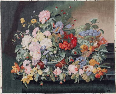 Tapestry, China, approx. 30 years, wool on cotton: Tapestry, China, approx. 30 years, wool on cotton, approx. 91 x 71 cm, condition: 1. Rugs, Carpets & Flatweaves