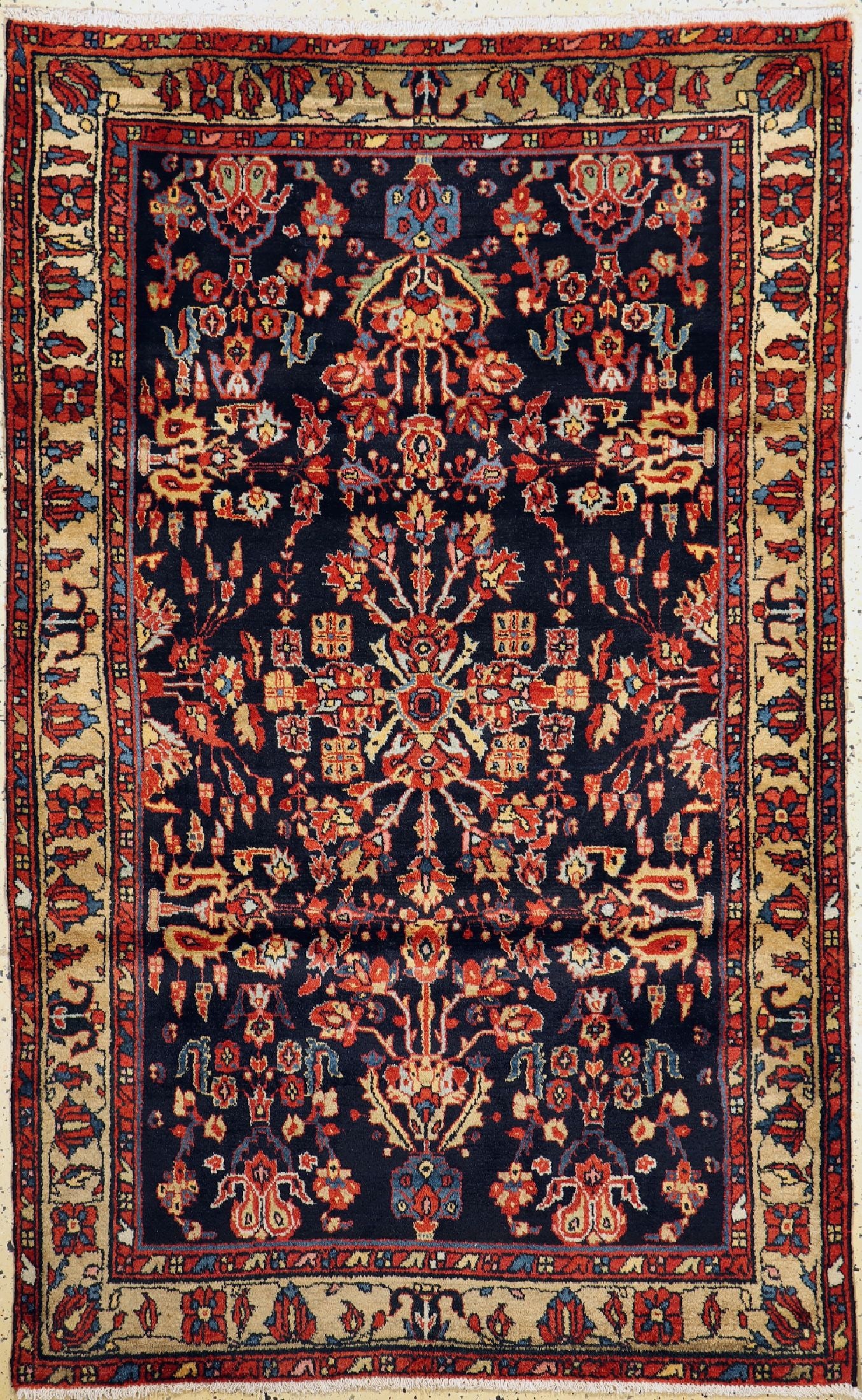 Hamadan old, Persia, around 1940, wool on cotton (1 of 6)