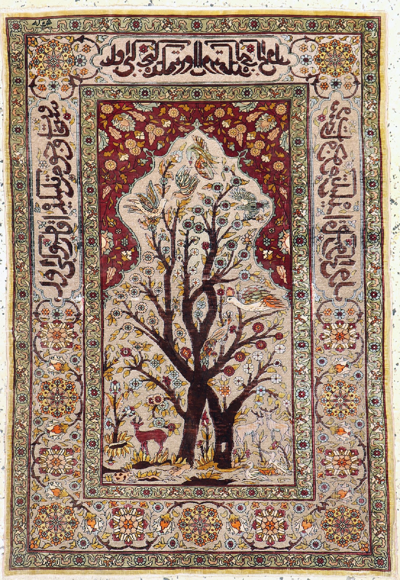 Hereke silk fine Turkey, signed, around 1940, pure natural (1 of 8)