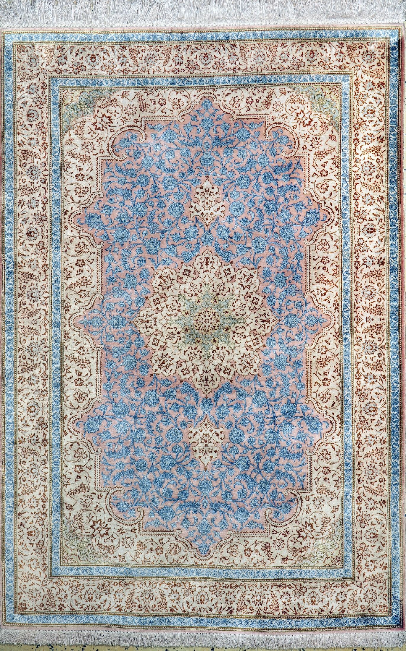 Qum silk fine, Persia, approx. 40 years, pure natural (1 of 6)