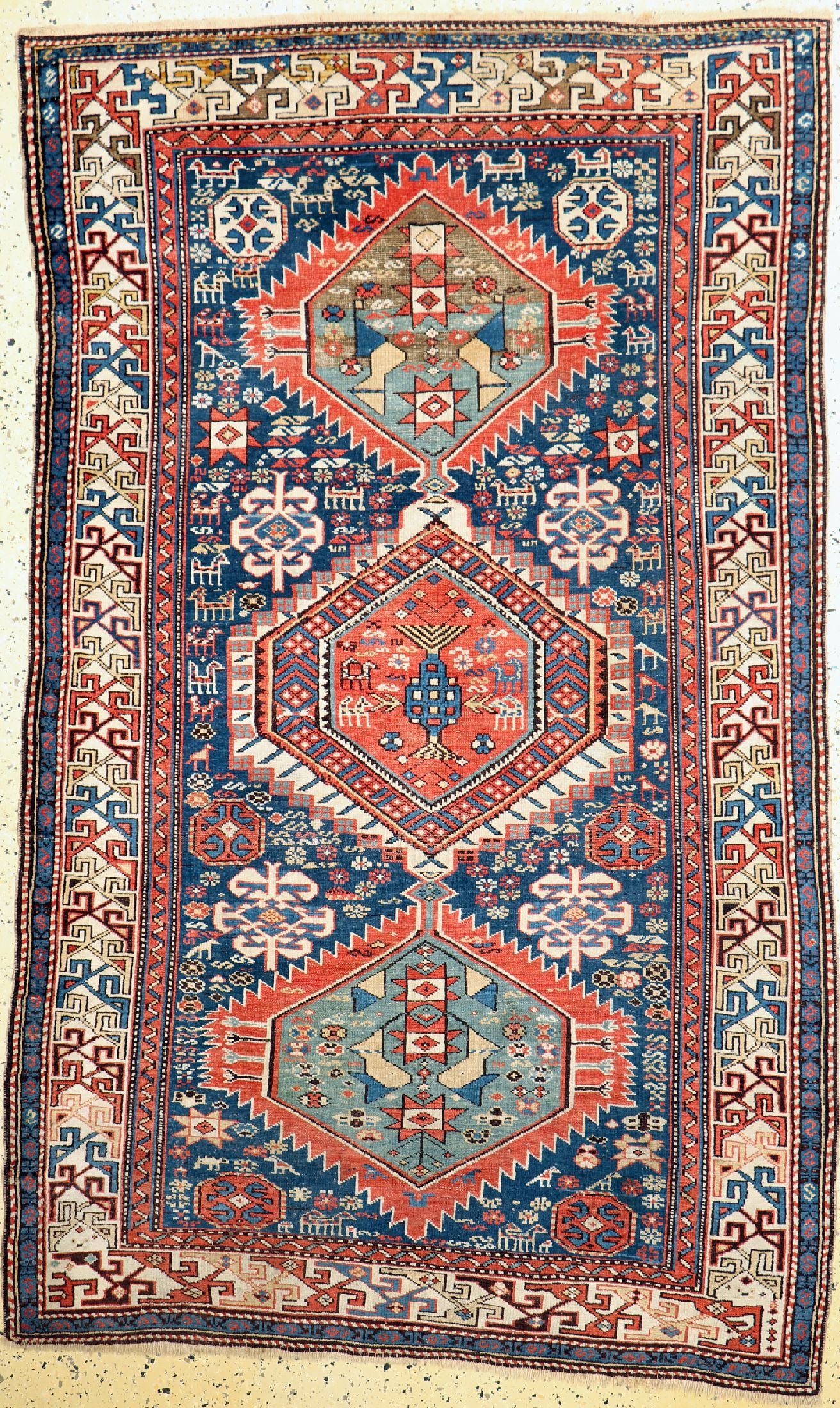 Antique Kazak#'Akstafa#', Caucasus, 19th century (1 of 7)