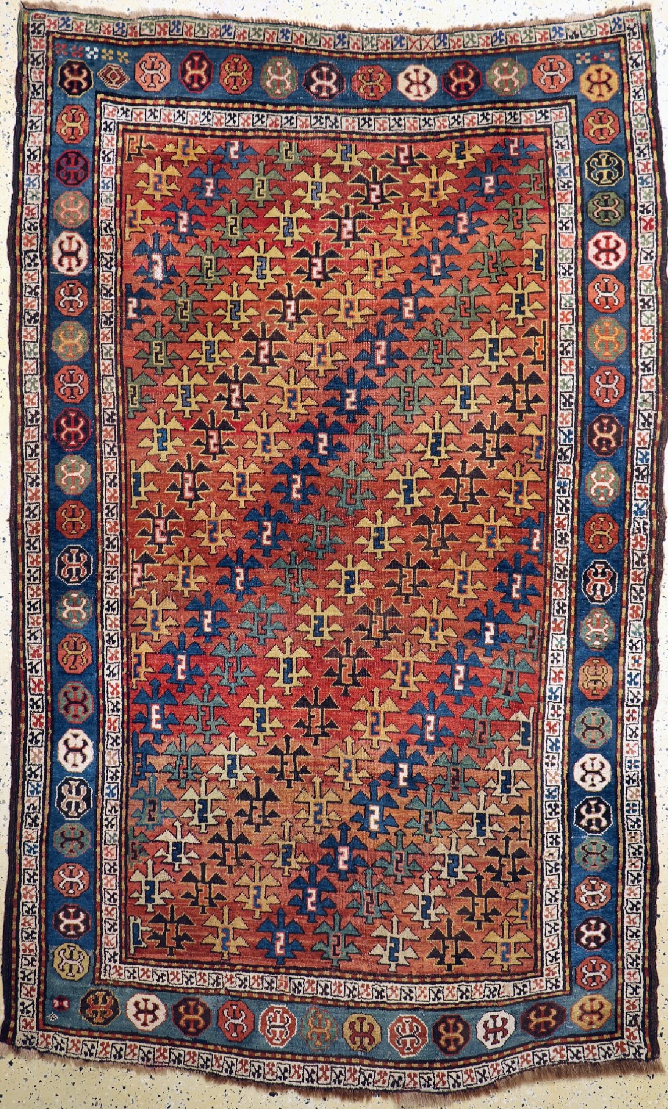 Antique Kazak, Caucasus, around 1900, wool on wool (1 of 6)
