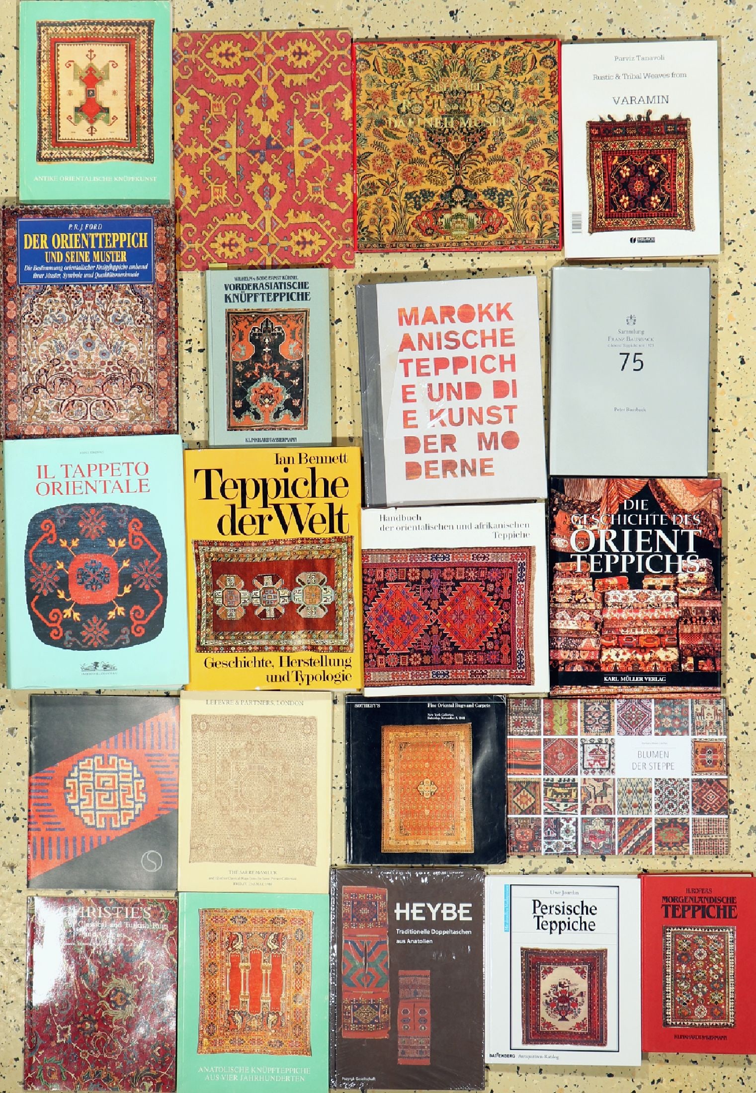 Collection of 21 books of carpet literature. Antique, old (1 of 3)