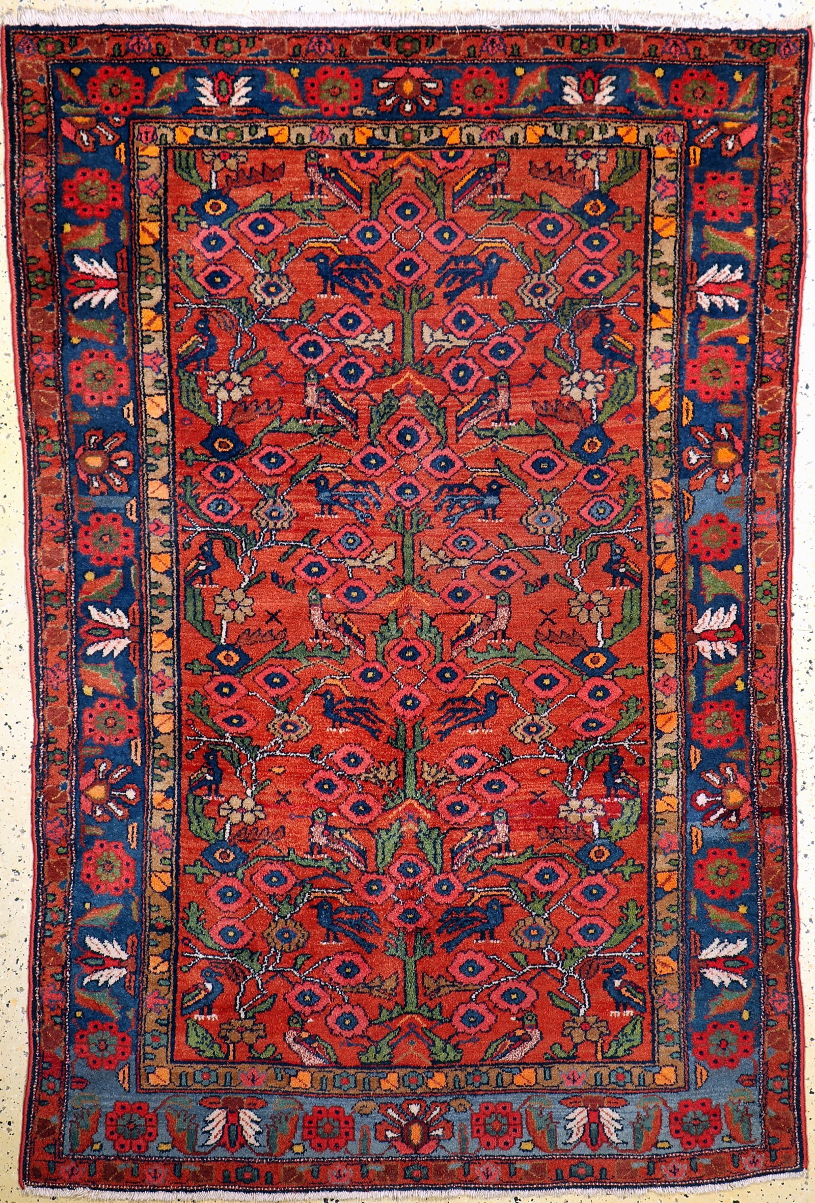 Antique Hamadan, Persia, around 1900, wool on cotton (1 of 6)