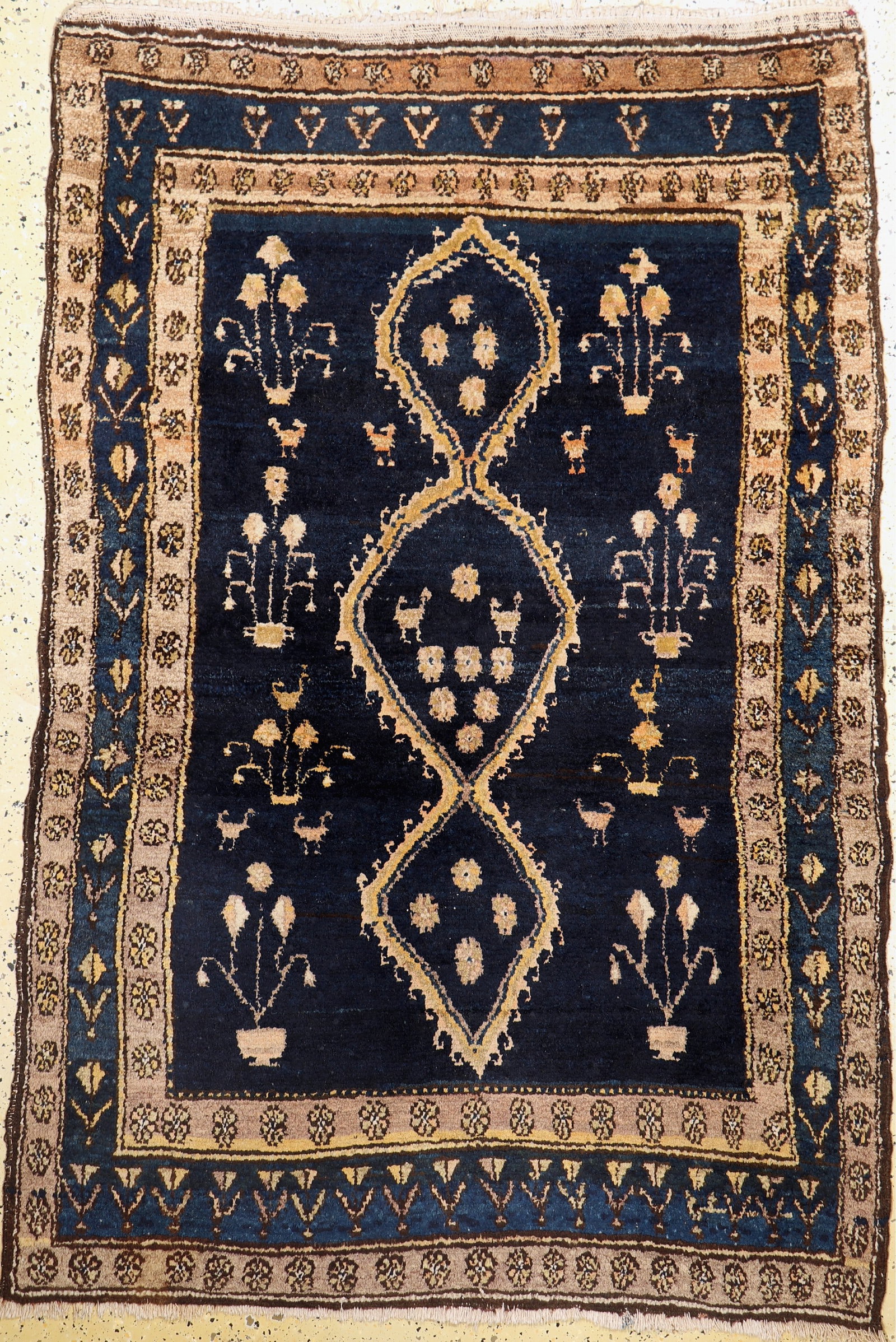Hamadan antique, Persia, around 1900, wool on cotton (1 of 5)