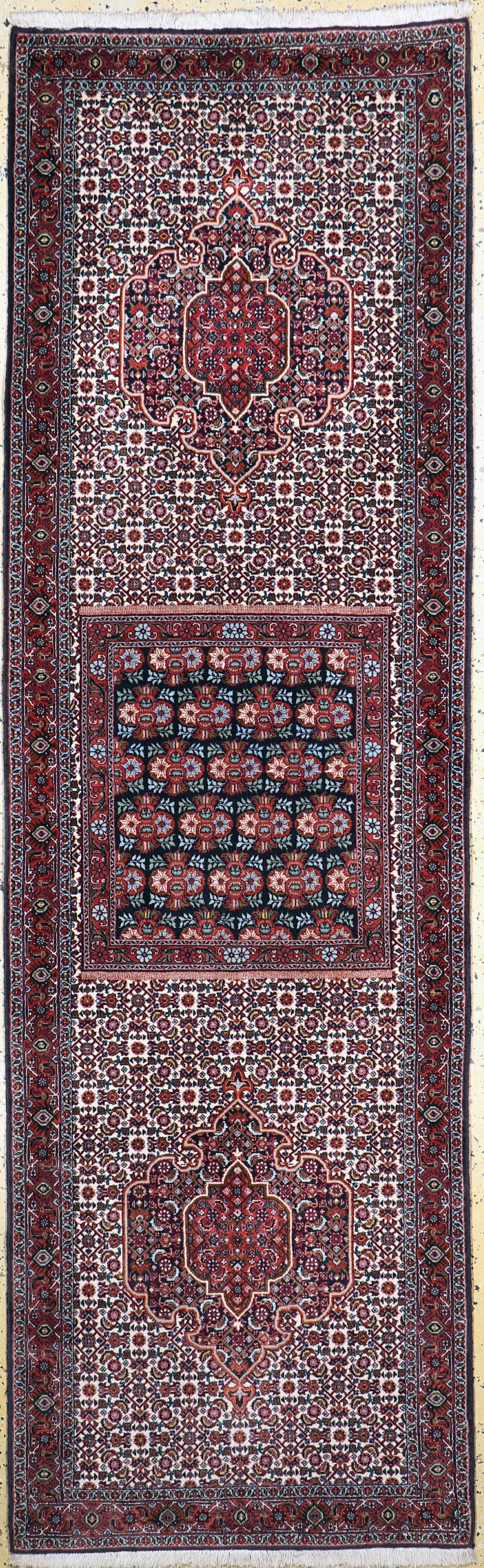Bijar cork fine, Persia, end of 20th century, corkwool on: Bijar cork fine, Persia, end of 20th century, corkwool on cotton, approx. 292 x 90 cm, condition: 1-2. Rugs, Carpets & Flat weaves.