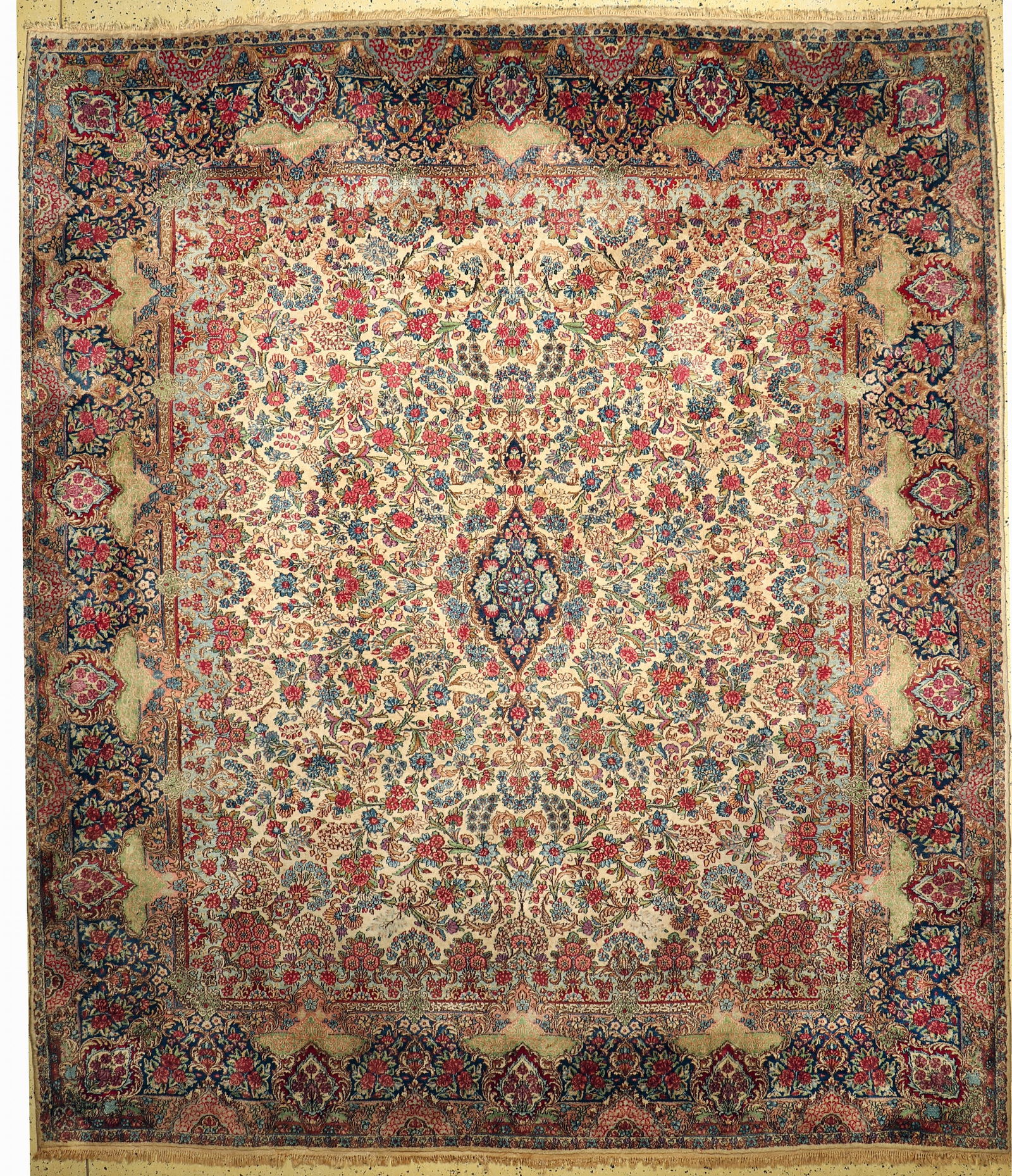 Kirman#'Lavar#'antique, Persia, around 1900, wool on (1 of 8)