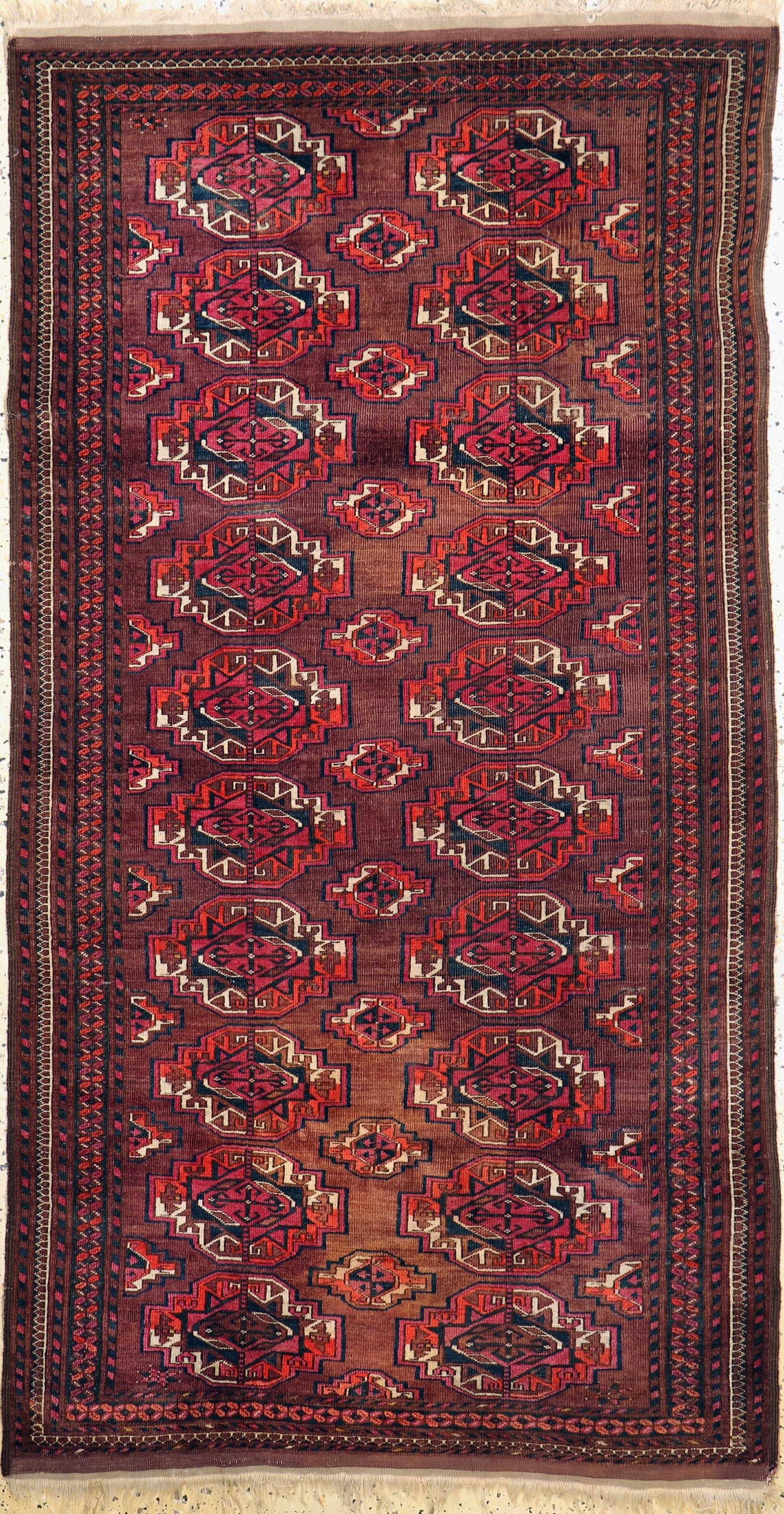 Bukhara antique, Turkmenistan, around 1900, wool on (1 of 7)