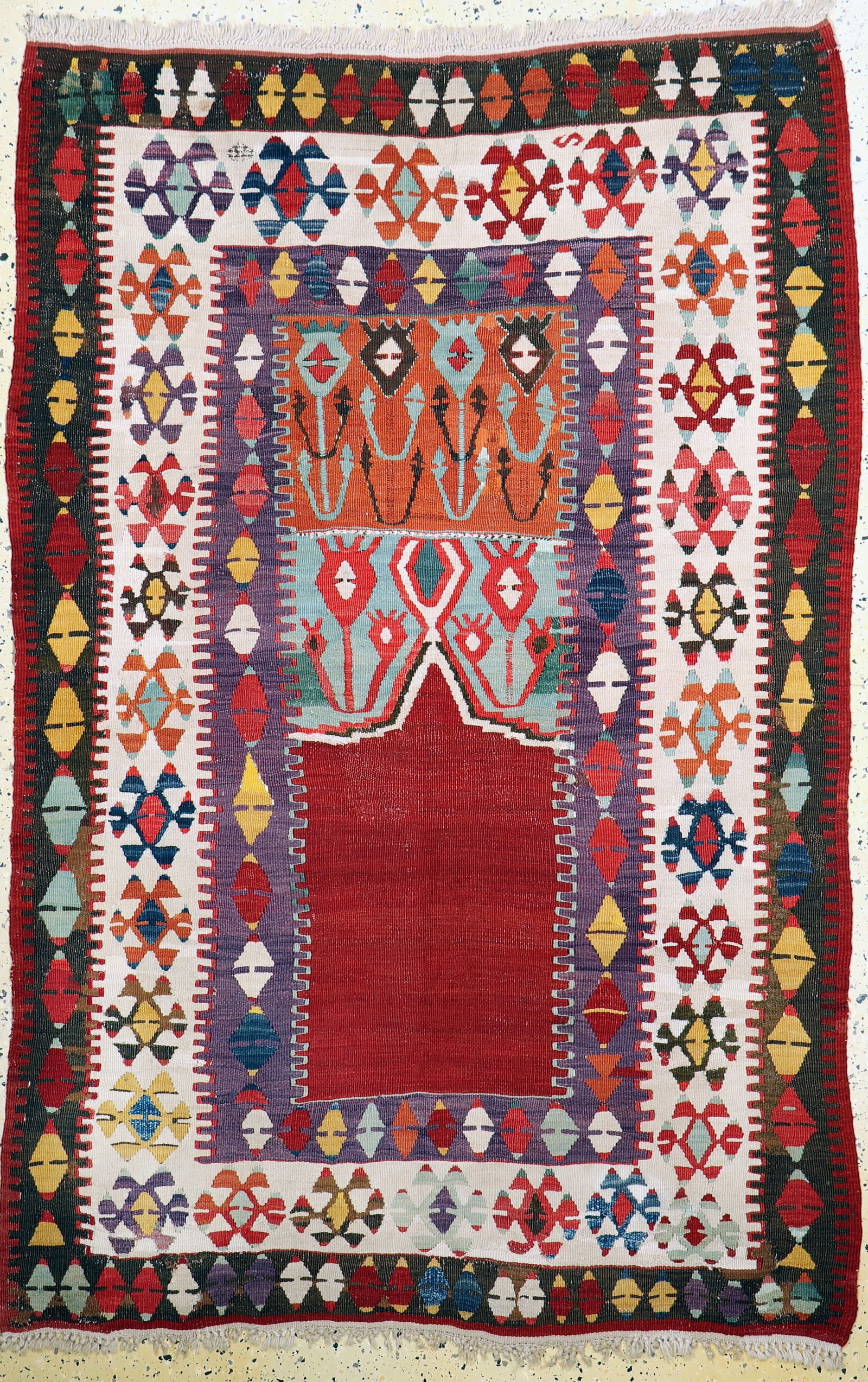 Anatol#'Prayer Kelim#'antique, Turkey, 19th century (1 of 6)